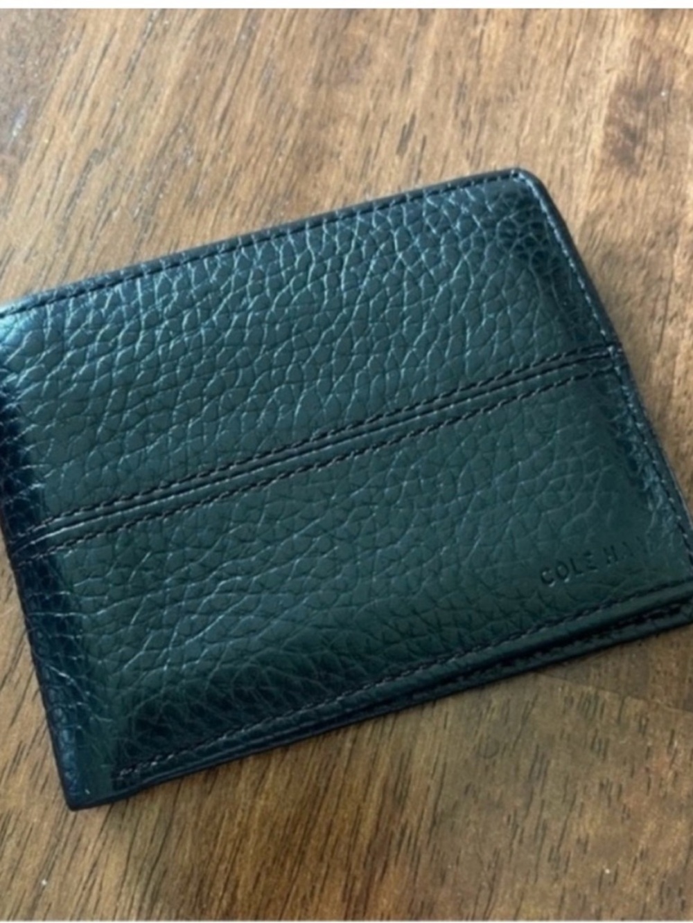 Cole Haan Black Bi-Fold Leather Wallet